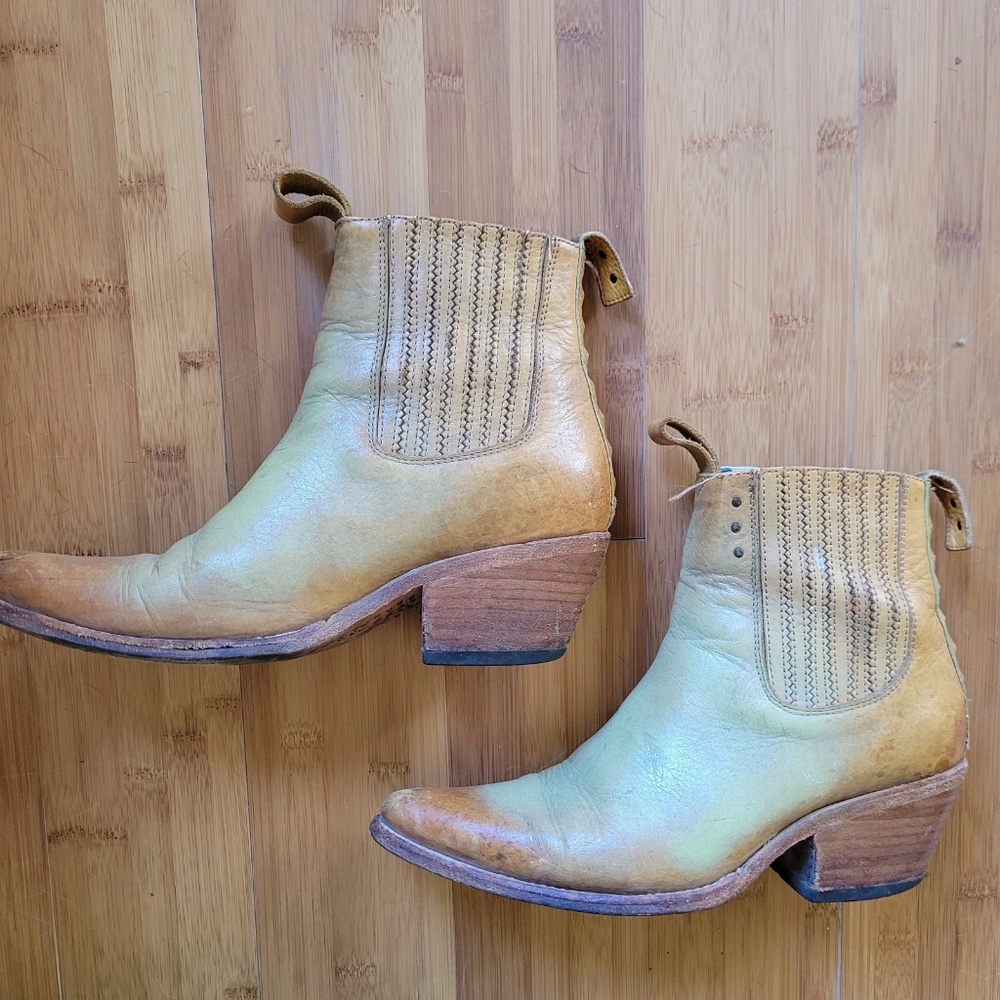 pskauffman  chelsea boots custom lemon lime boots